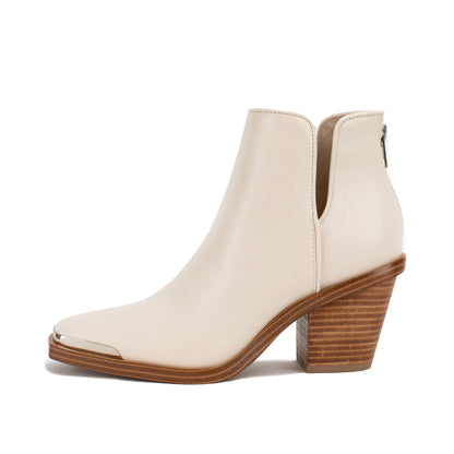 Yellow Box Footwear Valeska Cut-out Bootie - Ivory