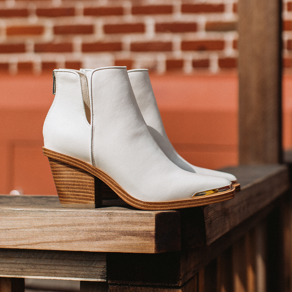Yellow Box Footwear Valeska Cut-out Bootie - Ivory