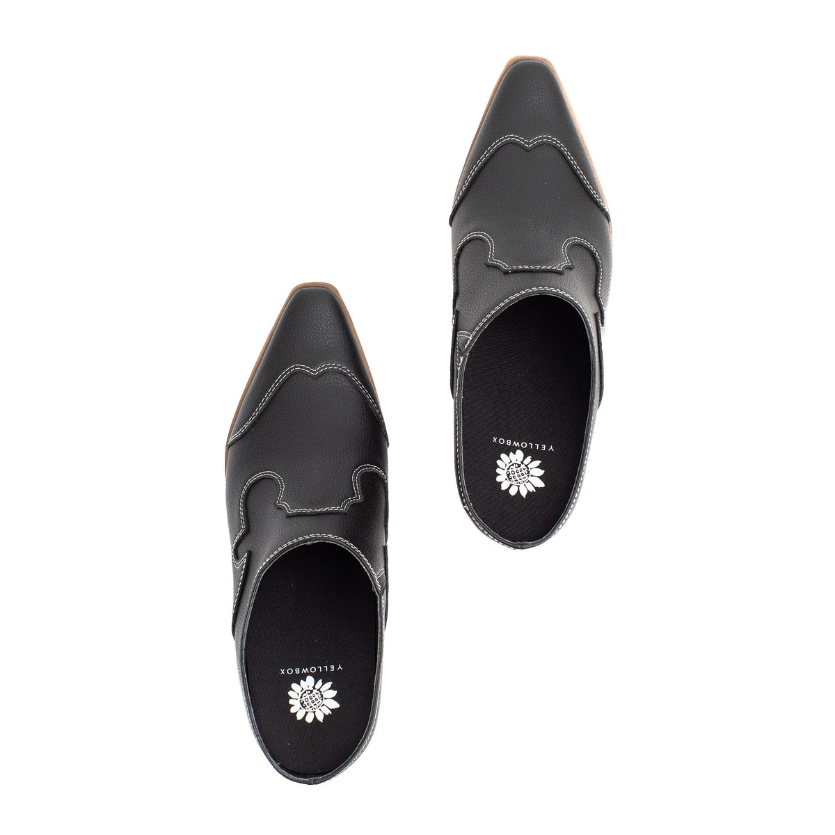 Yellow Box Footwear Cyan Heeled Mule - Black