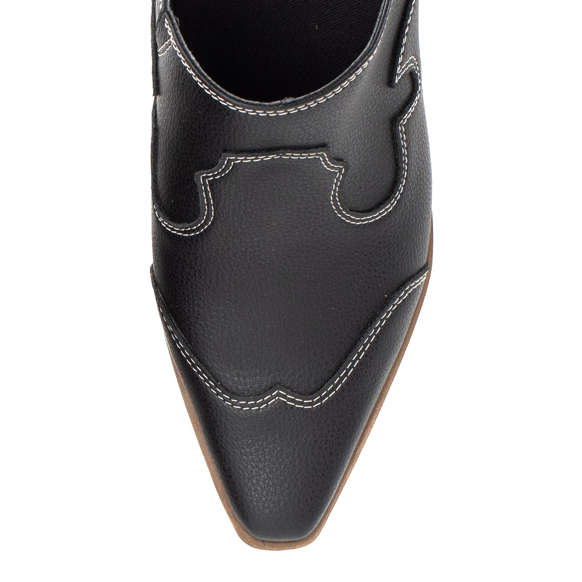 Yellow Box Footwear Cyan Heeled Mule - Black