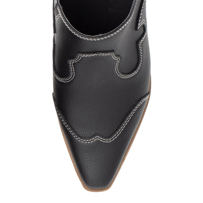 Yellow Box Footwear Cyan Heeled Mule - Black
