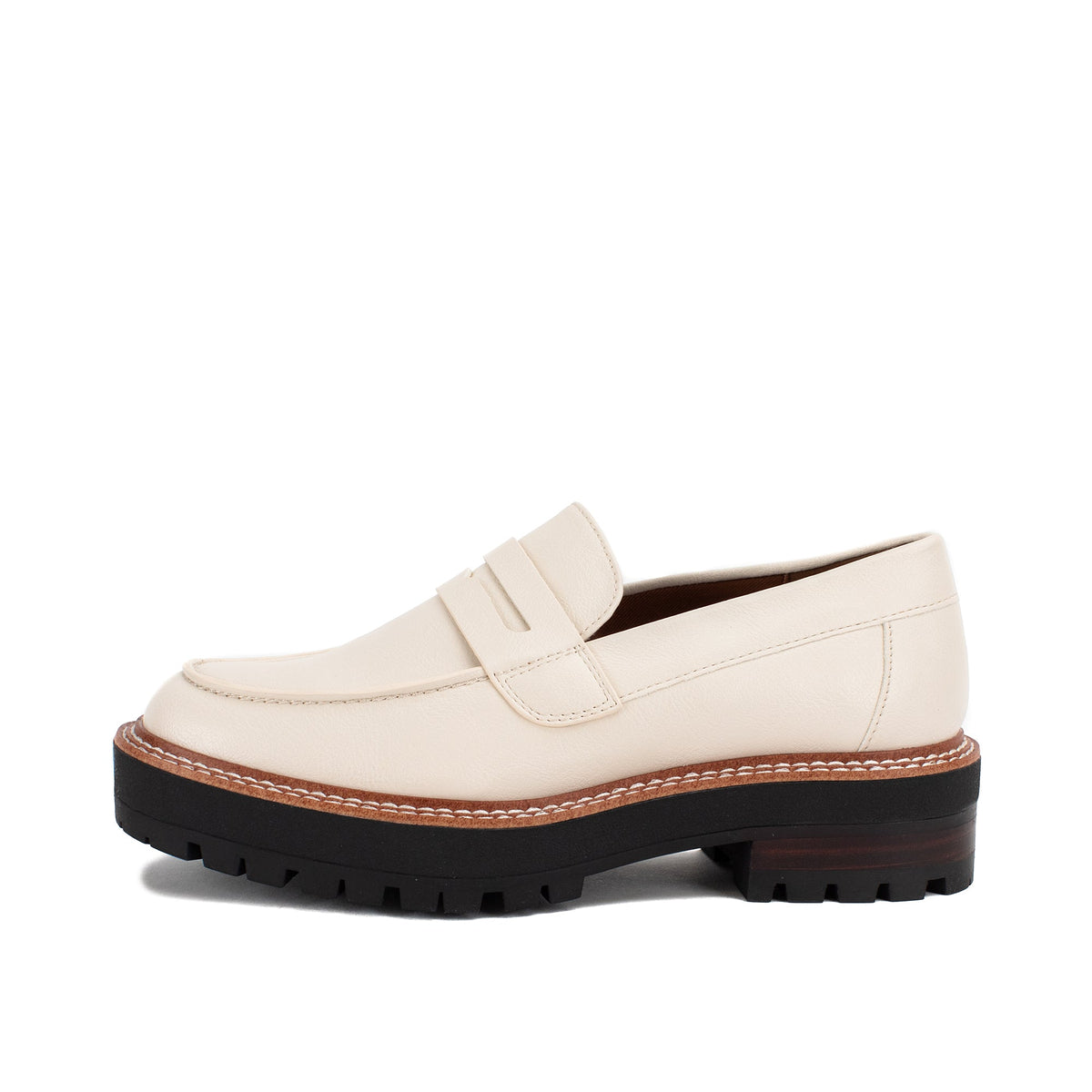 Yellow Box Footwear Sherry Lug Sole Loafer - Ivory