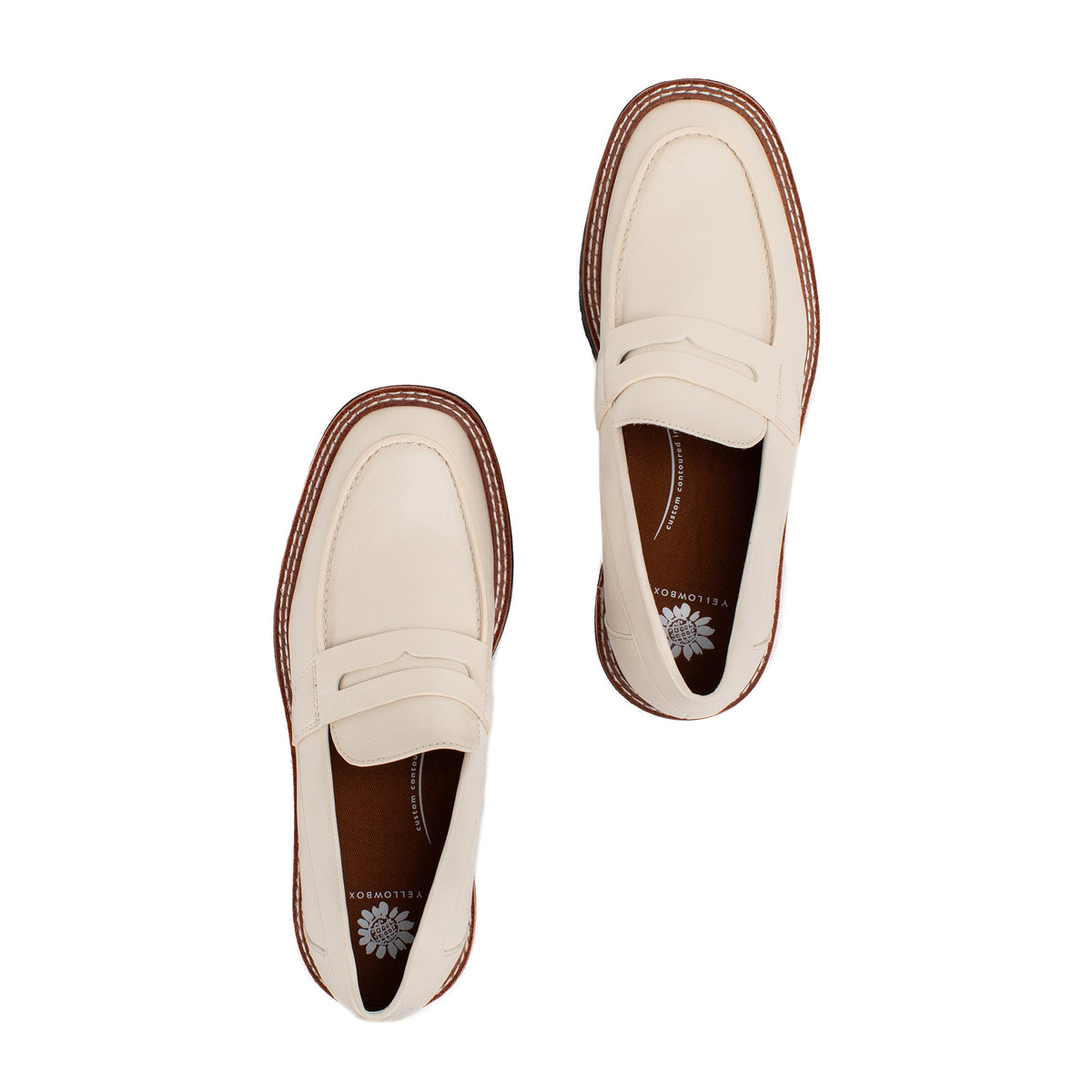 Yellow Box Footwear Sherry Lug Sole Loafer - Ivory
