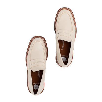 Yellow Box Footwear Sherry Lug Sole Loafer - Ivory