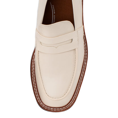 Yellow Box Footwear Sherry Lug Sole Loafer - Ivory