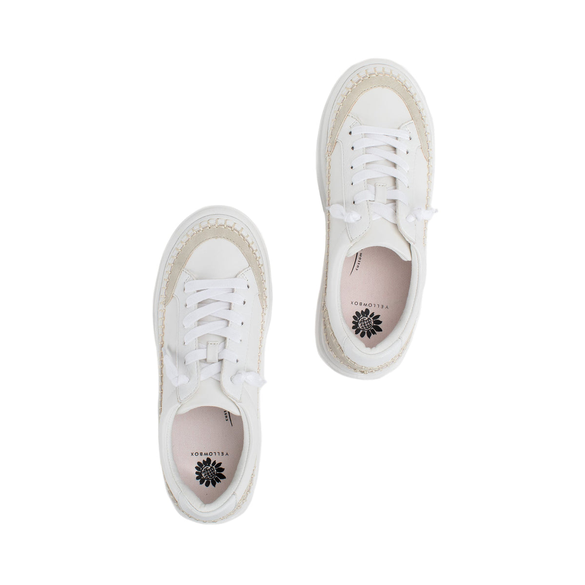 Yellow Box Footwear Eloise Flatform Sneaker - White