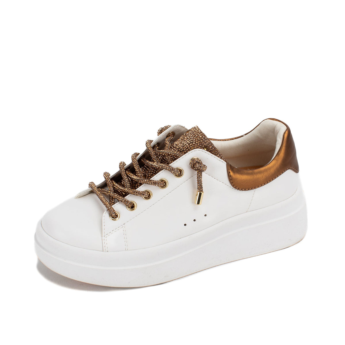 Yellow Box Footwear Earl Rhinestone Sneaker - Bronze