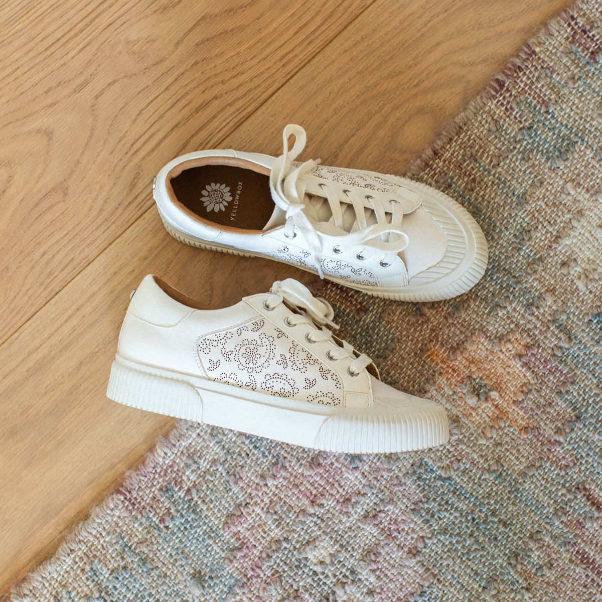 Yellow Box Footwear Gallen Lace-up Sneaker - White