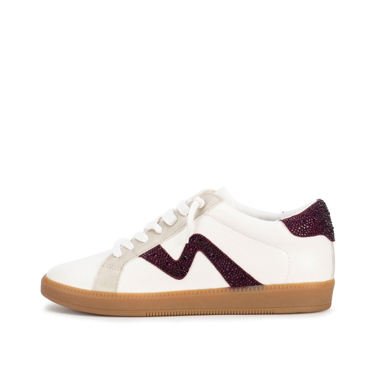 Yellow Box Footwear Ziti Crystal Sneaker - Burgundy
