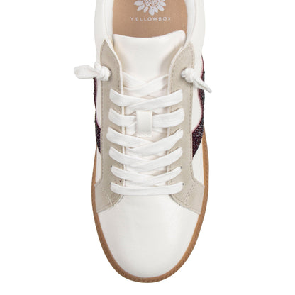 Yellow Box Footwear Ziti Crystal Sneaker - Burgundy