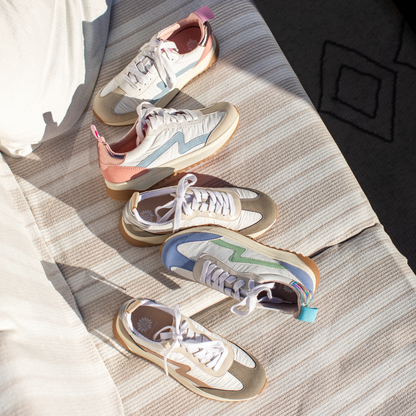 Yellow Box Footwear Ratna Lace-up Trainer - Blue Multi