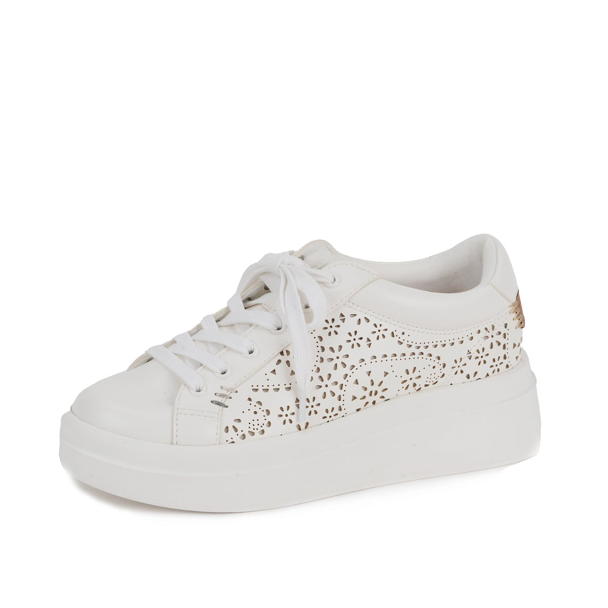 Yellow Box Footwear Everlie Flatform Sneaker - White
