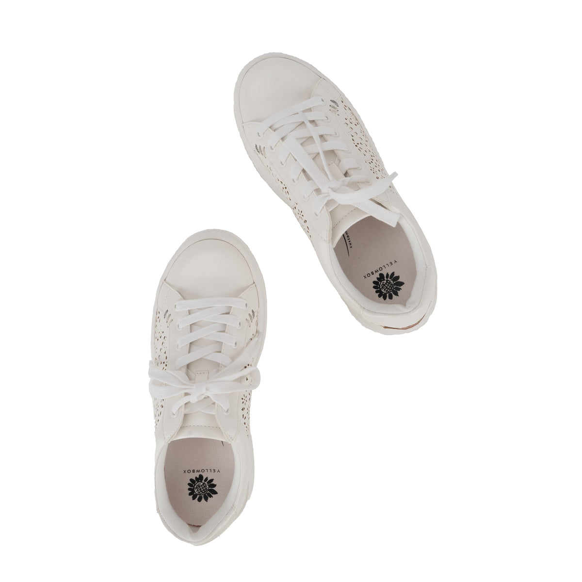 Yellow Box Footwear Everlie Flatform Sneaker - White