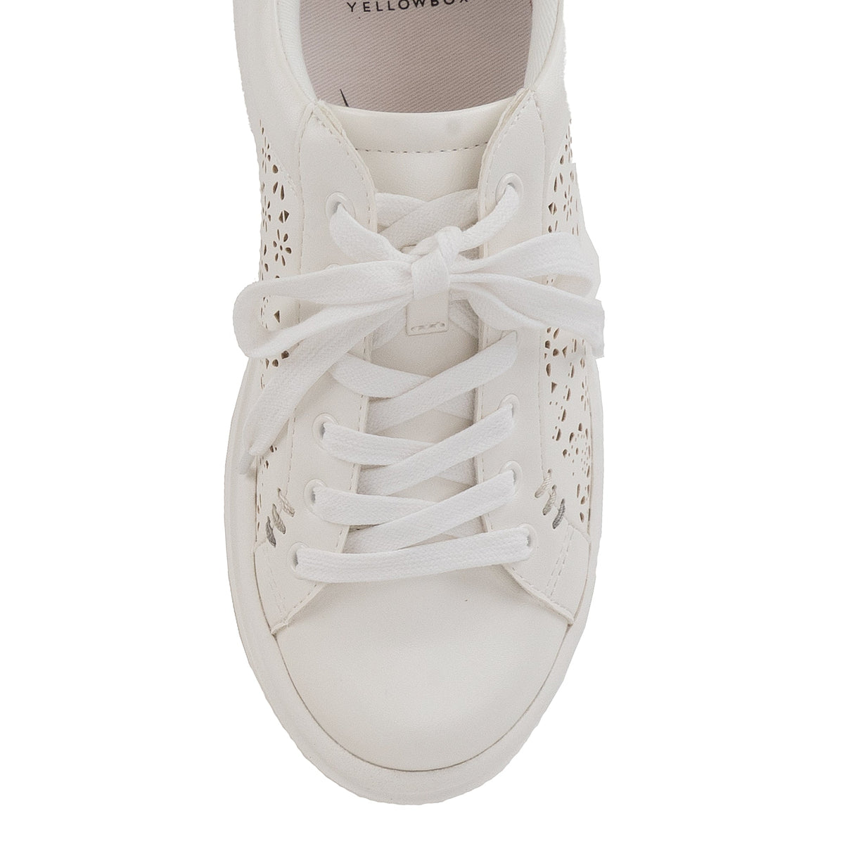 Yellow Box Footwear Everlie Flatform Sneaker - White