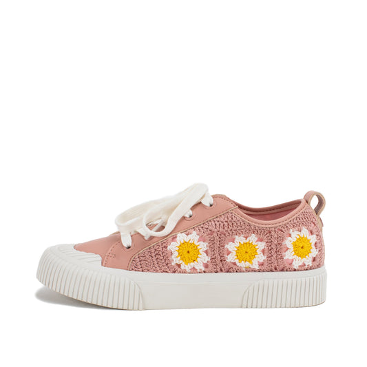 Yellow Box Footwear Ginnie Crochet Sneaker - Blush