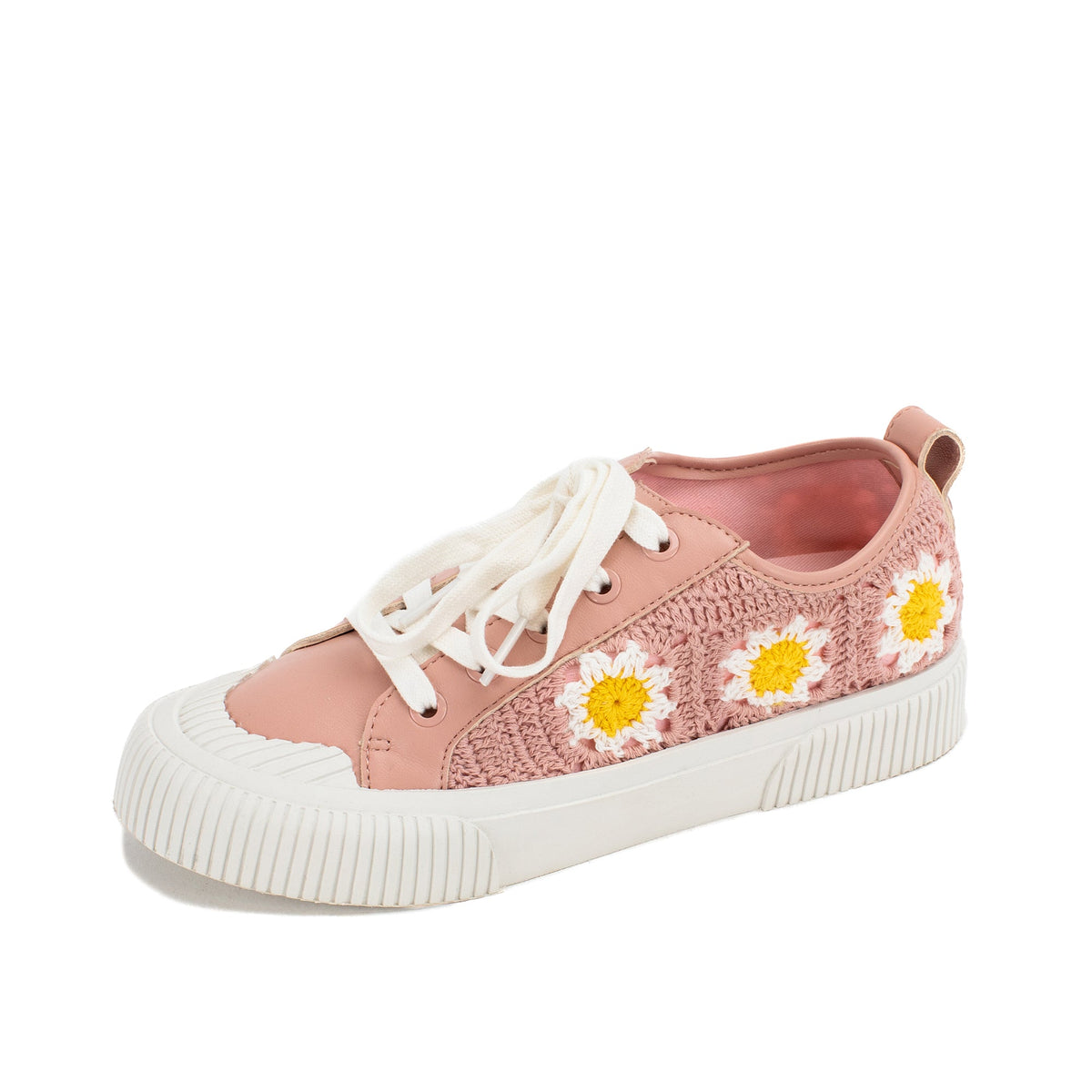 Yellow Box Footwear Ginnie Crochet Sneaker - Blush