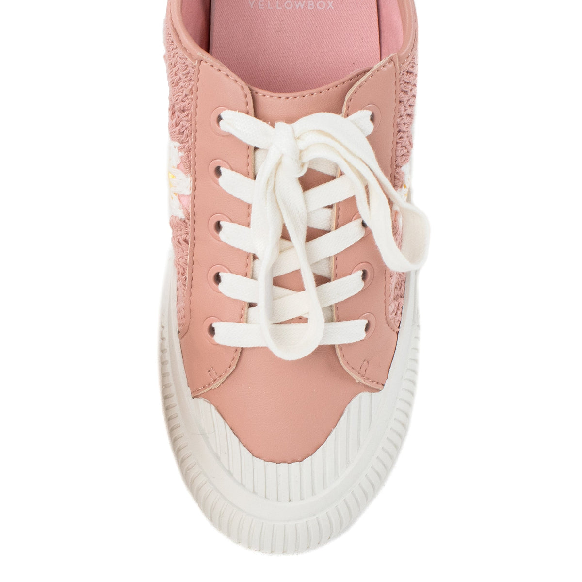 Yellow Box Footwear Ginnie Crochet Sneaker - Blush