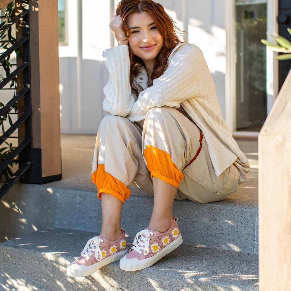 Yellow Box Footwear Ginnie Crochet Sneaker - Blush