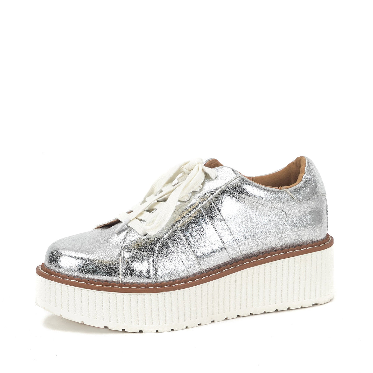 Yellow Box Footwear Marcell Flatform Sneaker - Silver