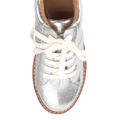 Yellow Box Footwear Marcell Flatform Sneaker - Silver