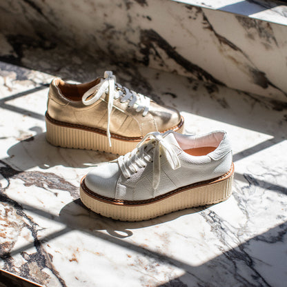 Yellow Box Footwear Marcell Flatform Sneaker - Silver