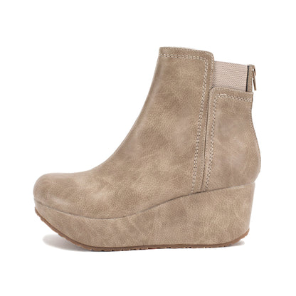 Yellow Box Footwear Brittany Wedge Ankle Boot - Taupe