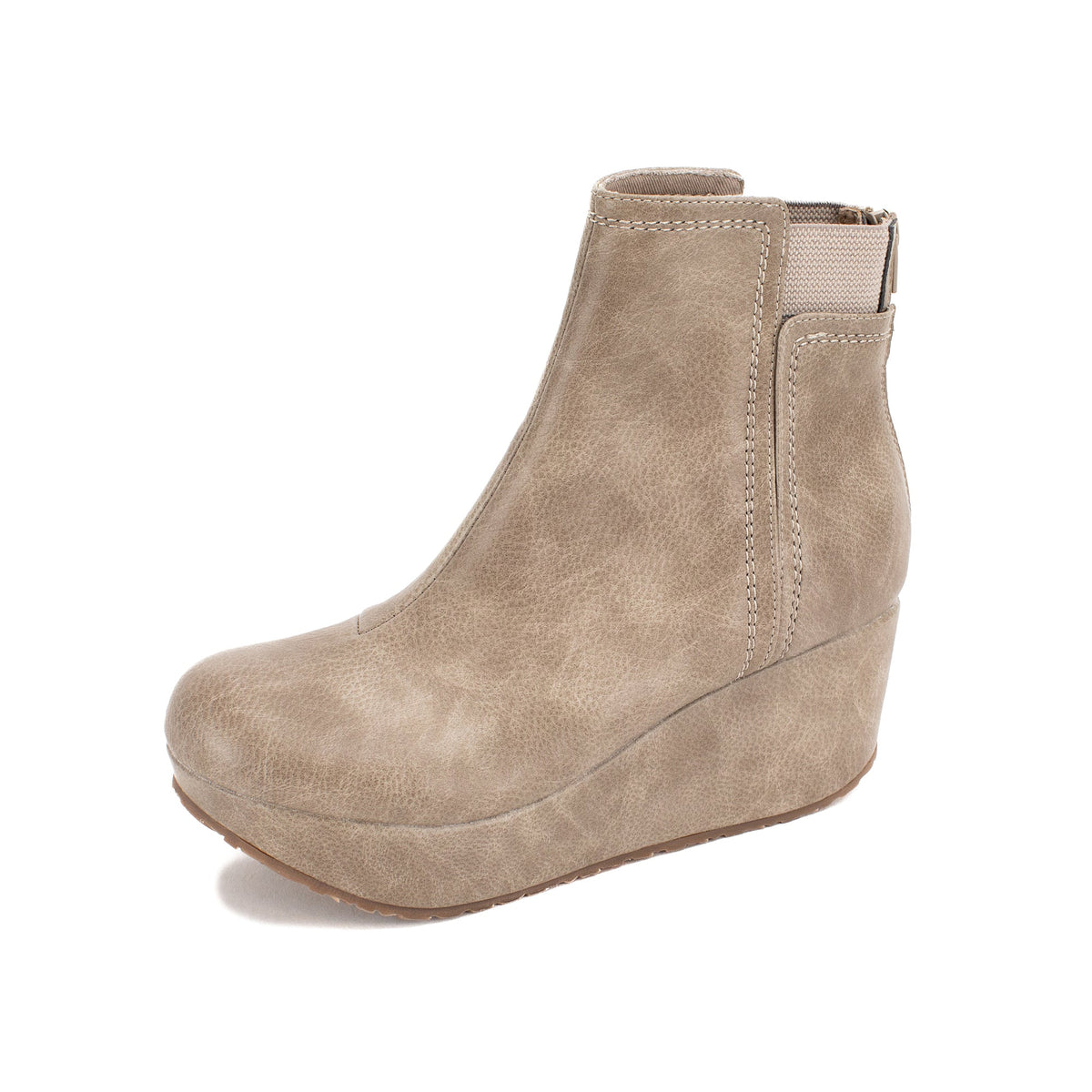 Yellow Box Footwear Brittany Wedge Ankle Boot - Taupe