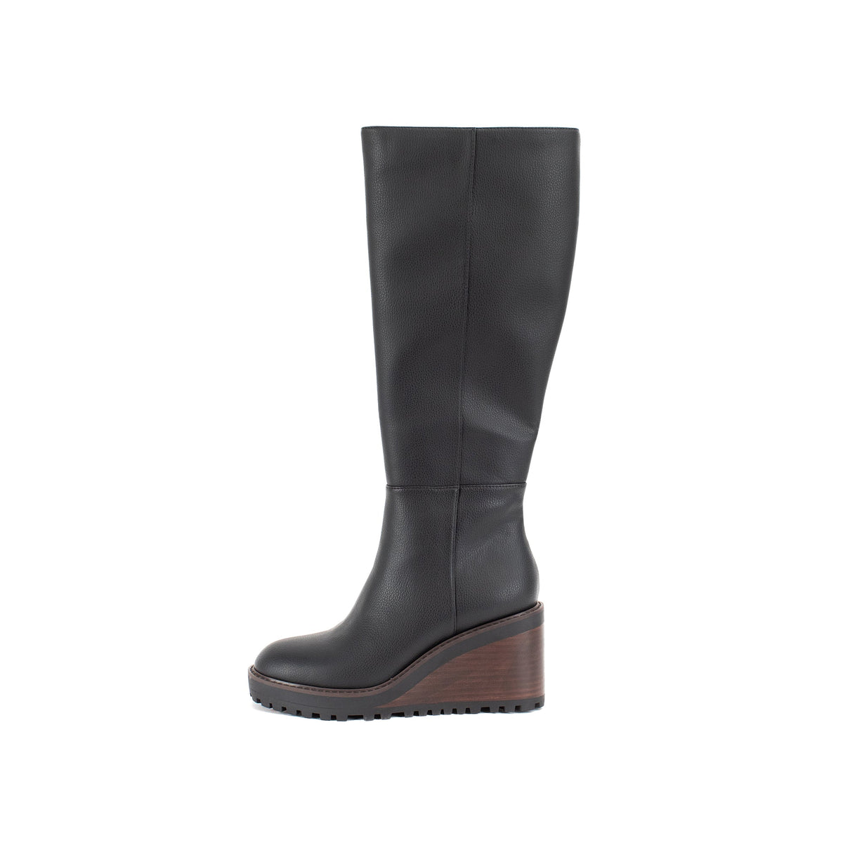 Yellow Box Footwear Adrena Tall Wedge Boot - Black