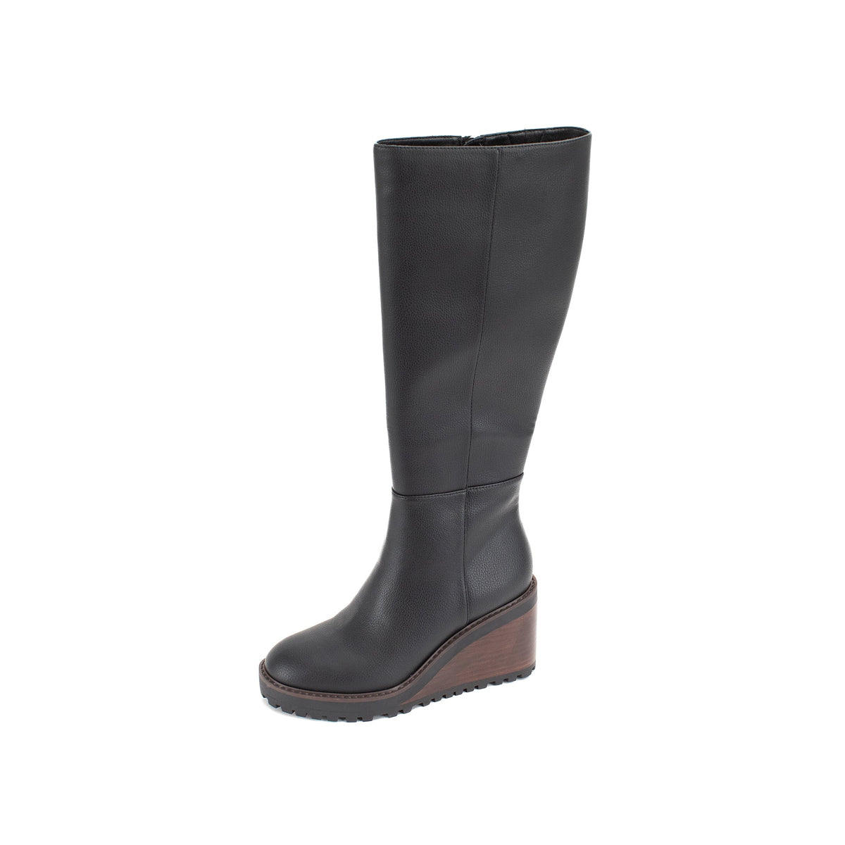 Yellow Box Footwear Adrena Tall Wedge Boot - Black