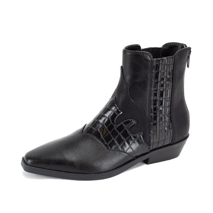 Yellow Box Footwear Willis Western Chelsea Boot - Black