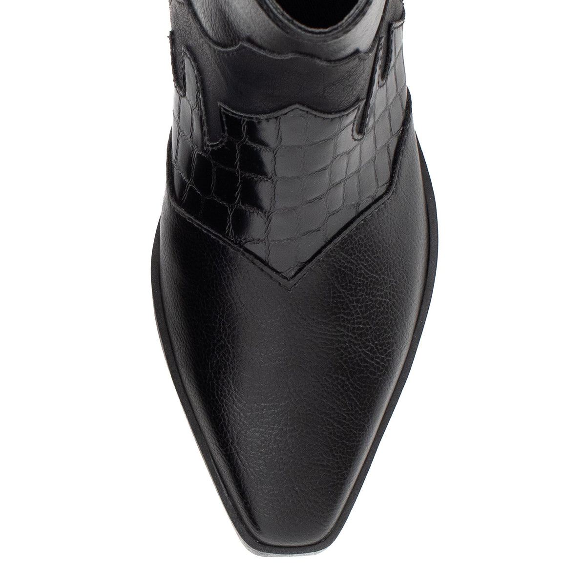Yellow Box Footwear Willis Western Chelsea Boot - Black