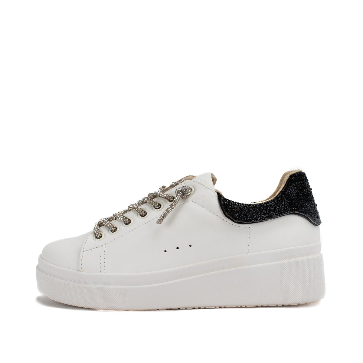 Yellow Box Footwear Evalia Rhinestone Sneaker - Black