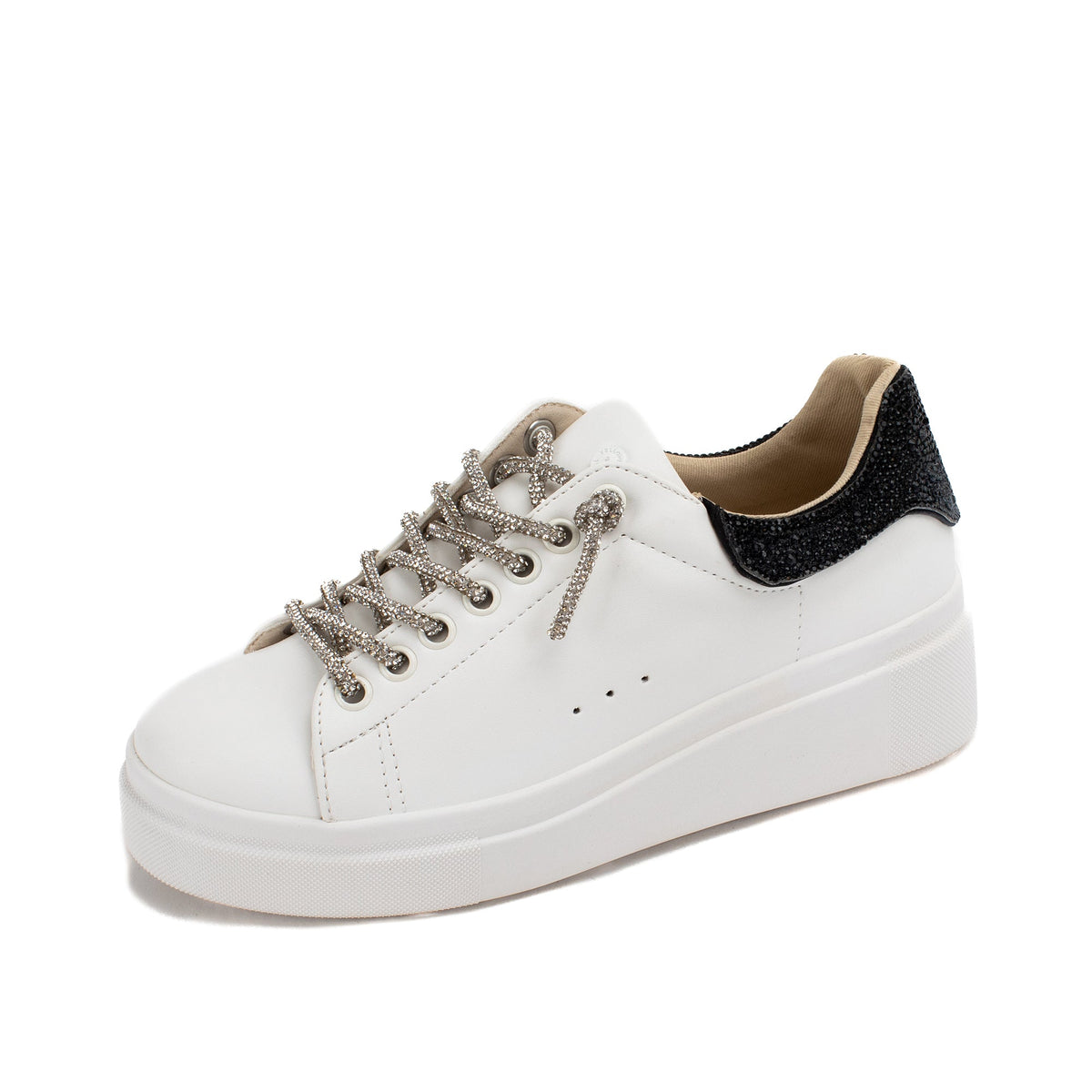 Yellow Box Footwear Evalia Rhinestone Sneaker - Black