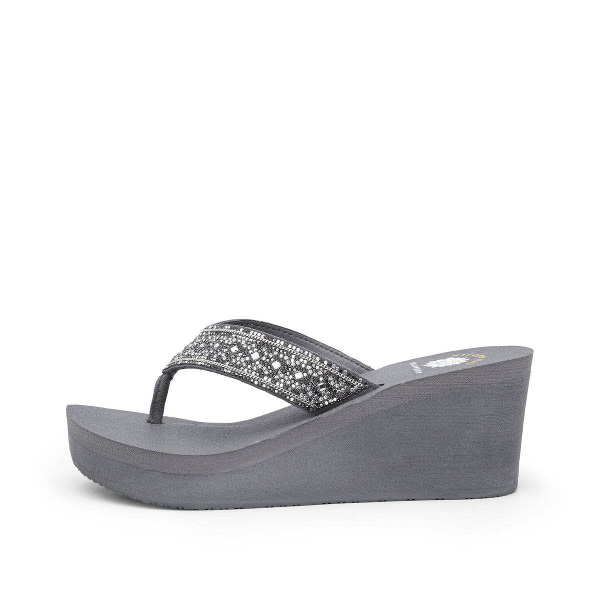 Yellow Box Footwear Waneta Wedge Sandal - Gray
