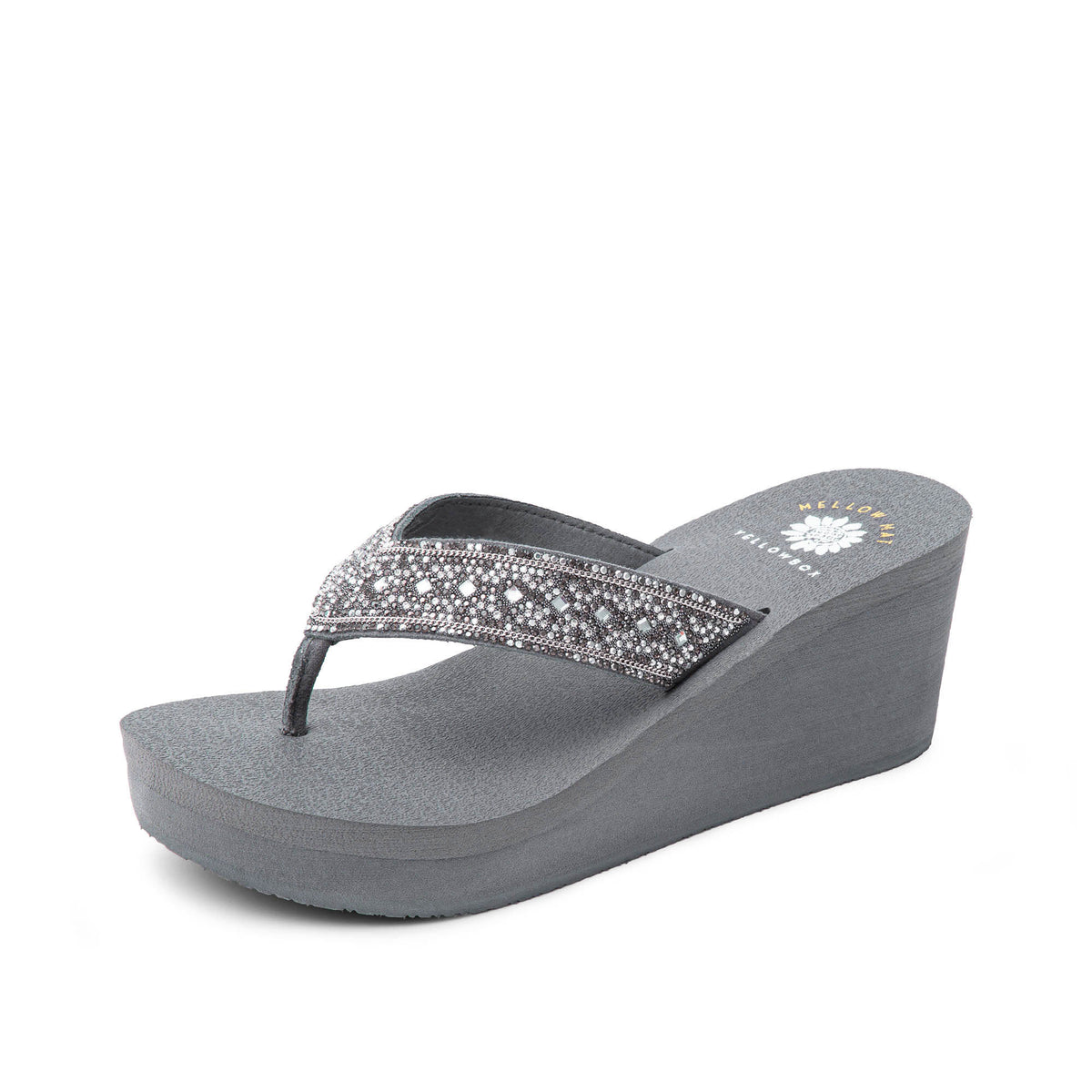 Yellow Box Footwear Waneta Wedge Sandal - Gray