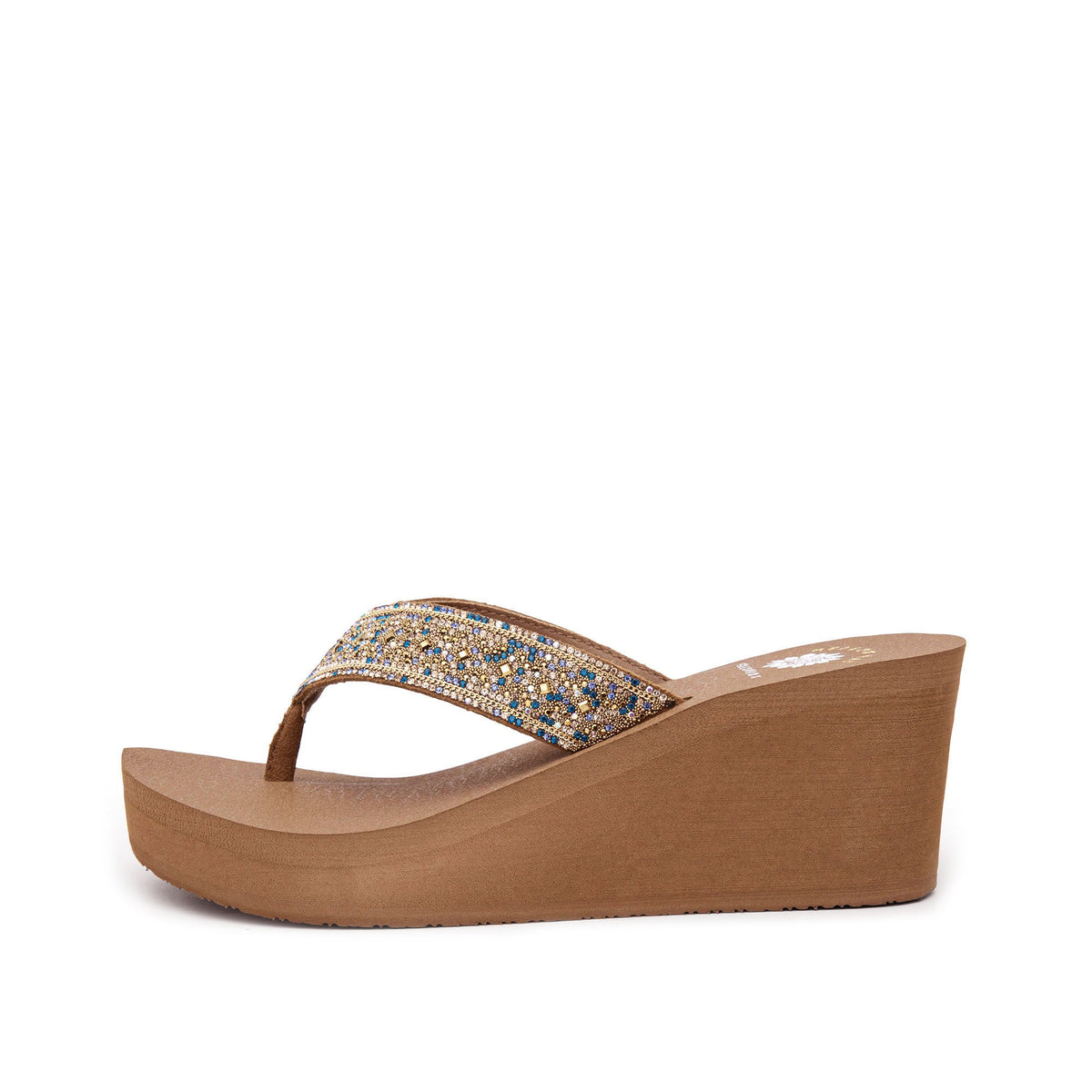 Yellow Box Footwear Waneta Wedge Sandal - Gray
