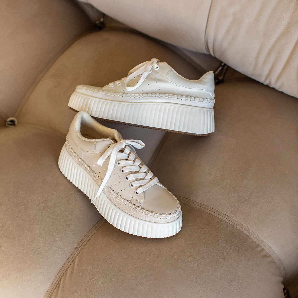 Yellow Box Footwear Mayson Platform Sneaker - White