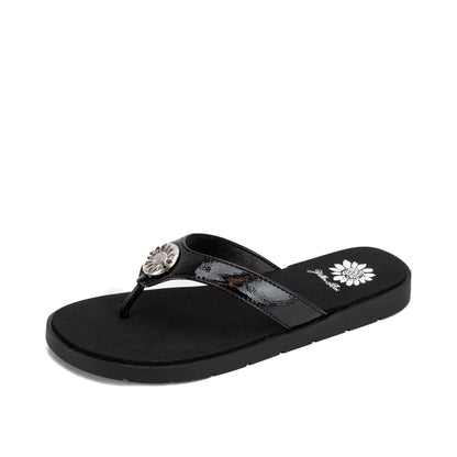 Yellow Box Footwear Fazania Flip Flop Sandal - Black