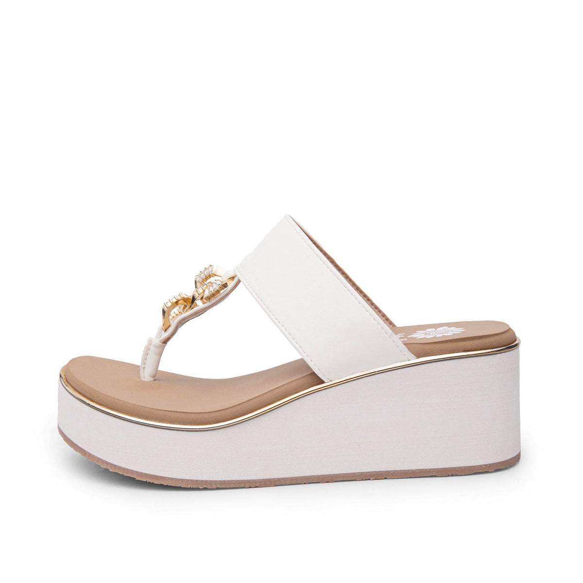 Yellow Box Footwear Darcy Wedge Sandal - White
