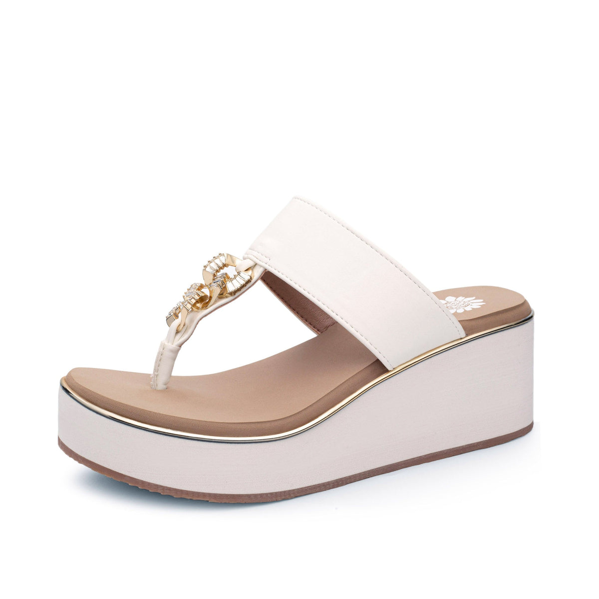 Yellow Box Footwear Darcy Wedge Sandal - White