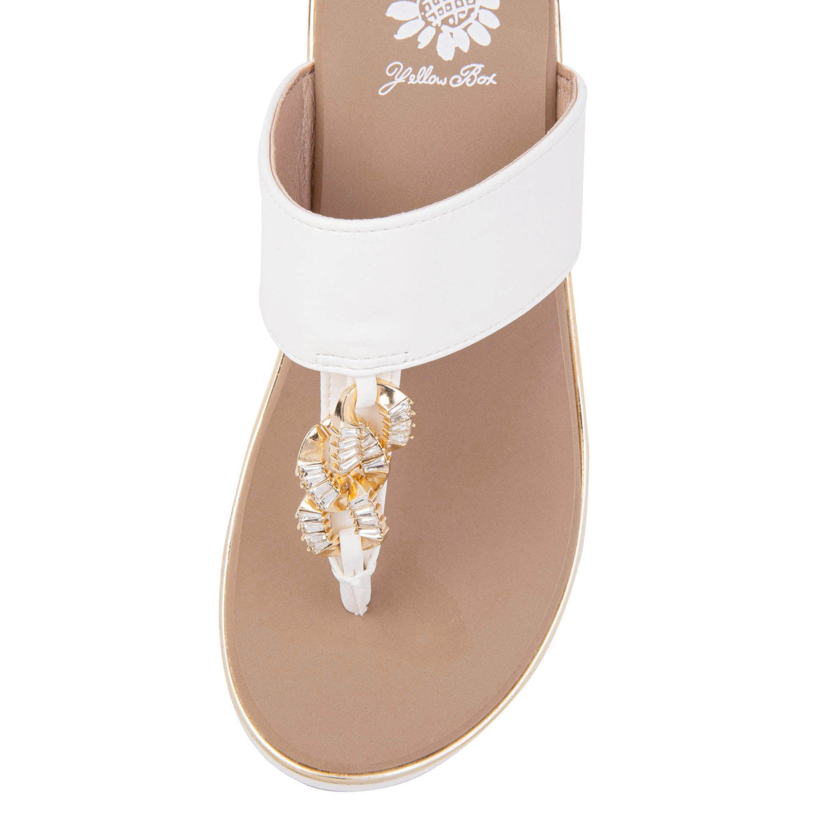 Yellow Box Footwear Darcy Wedge Sandal - White