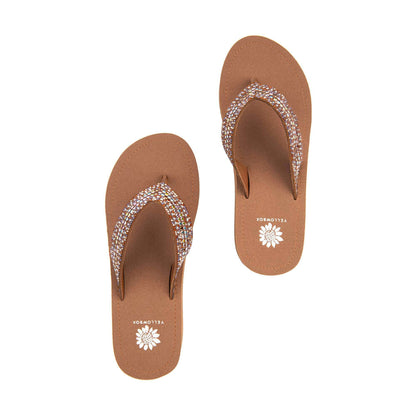 Yellow Box Footwear Terrah Wedge Sandal - Tan Multi