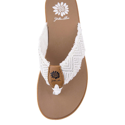 Yellow Box Footwear Faddy Flip Flop Sandal - White