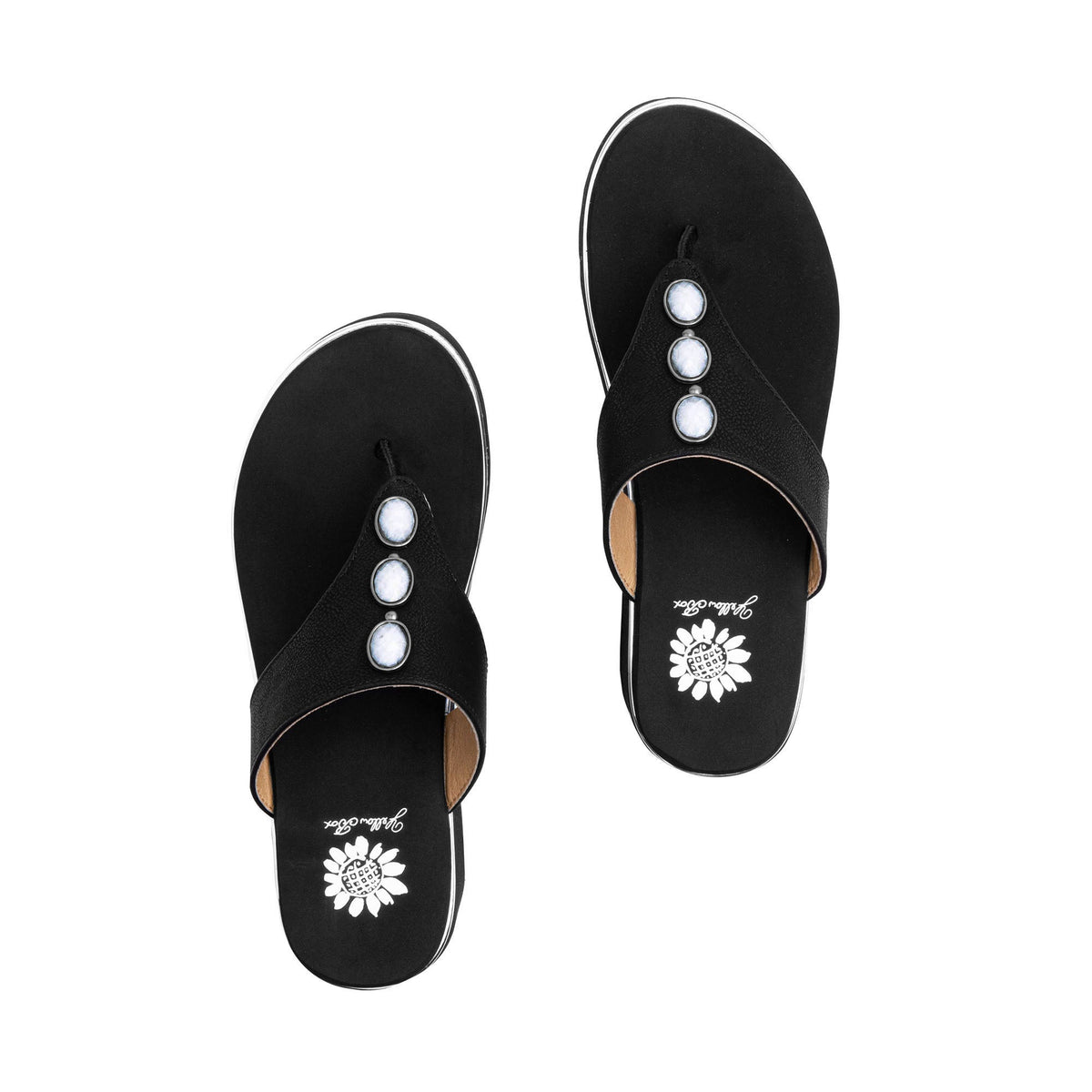 Yellow Box Footwear Daize Wedge Sandal - Black