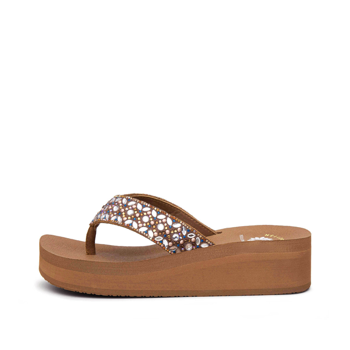 Yellow Box Footwear Penza Flatform Sandal - Turquoise Multi