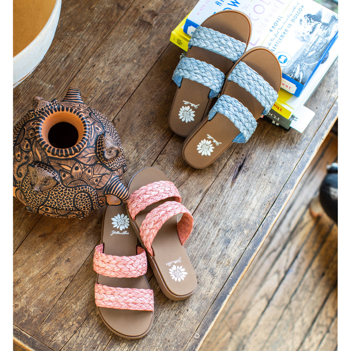 Yellow Box Footwear Filbert Slide Sandal - Denim