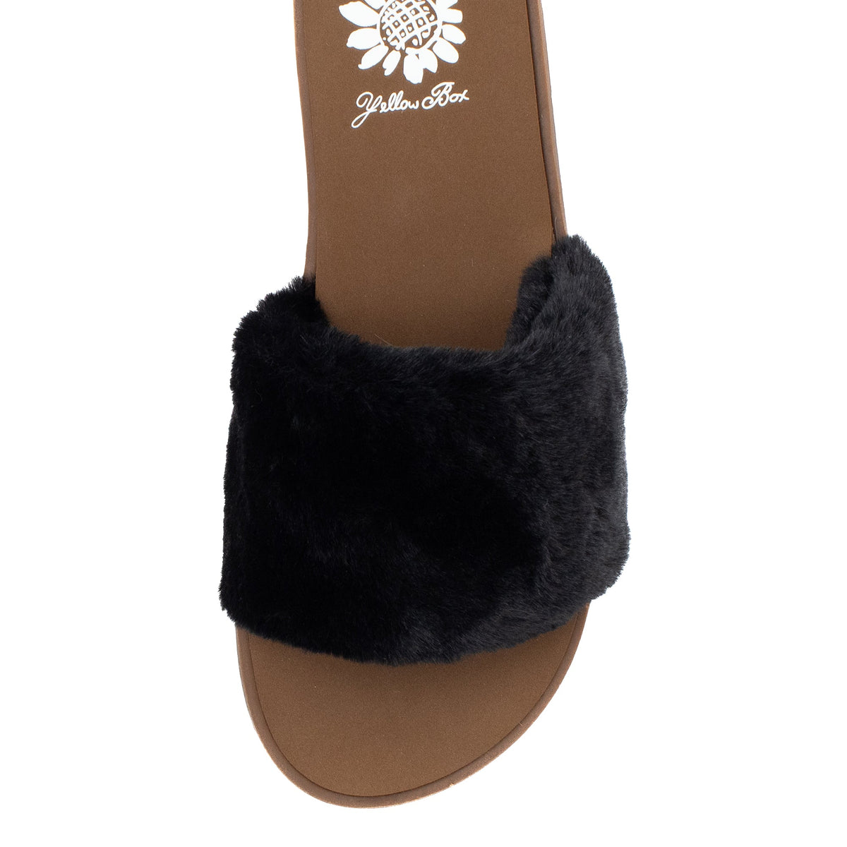 Yellow Box Footwear Felah Fur Sandal - Black