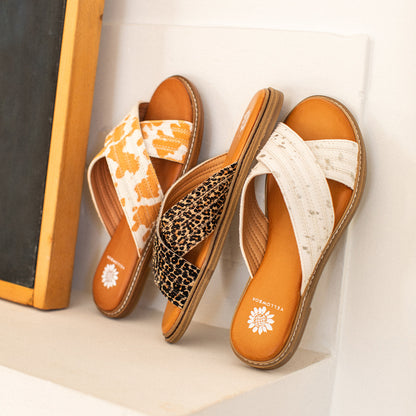 Yellow Box Footwear Linta Crossband Slide - Cow