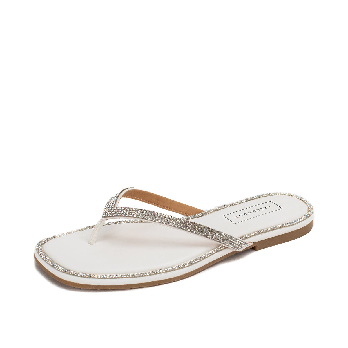 Yellow Box Footwear Danaya Flip Flop Sandal - White