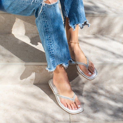 Yellow Box Footwear Danaya Flip Flop Sandal - White